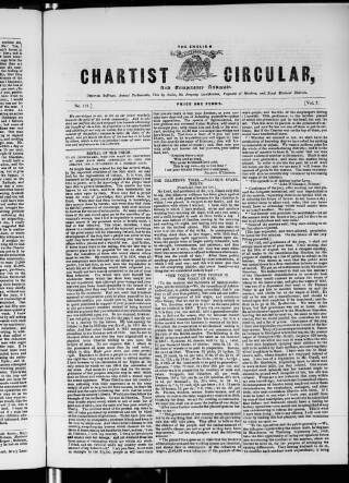 cover page of English Chartist Circular published on May 13, 1843