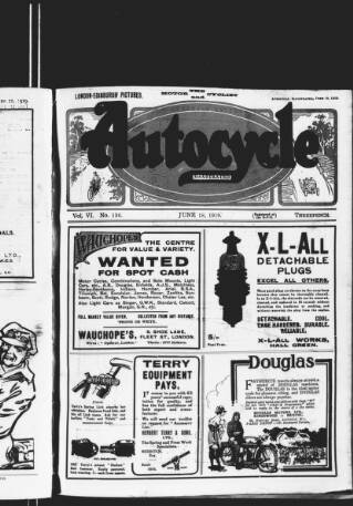 cover page of Autocycle published on June 18, 1919
