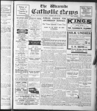 cover page of Wearside Catholic News published on June 18, 1932