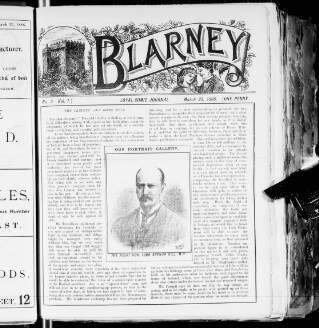 cover page of Blarney published on March 20, 1886