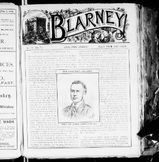 cover page of Blarney published on May 8, 1886