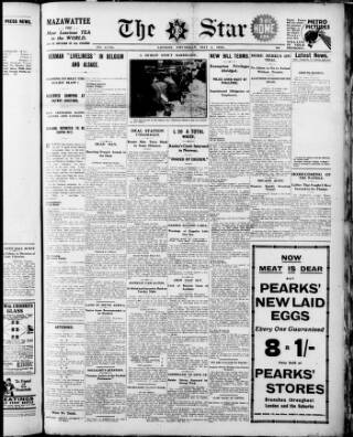 cover page of Star published on May 4, 1916