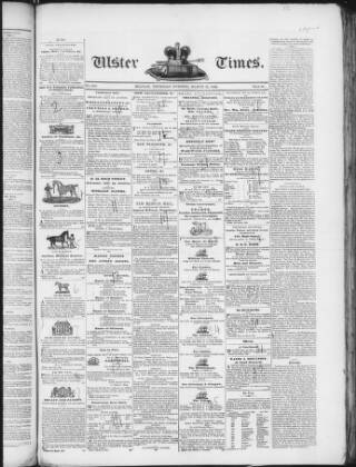 cover page of Ulster Times published on March 19, 1840