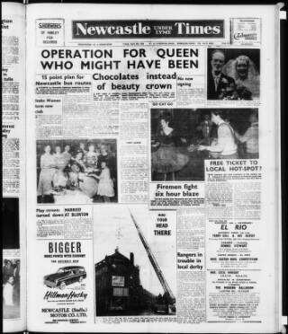cover page of Newcastle-under-Lyme Times published on April 4, 1958