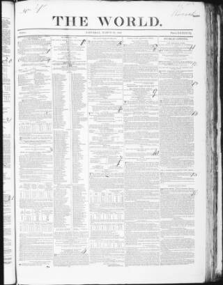 cover page of World (Dublin) published on March 19, 1842