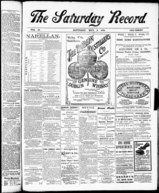 cover page of Saturday Record (Ennis) published on May 4, 1901
