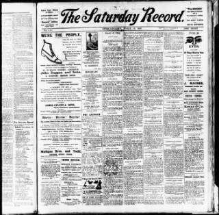 cover page of Saturday Record (Ennis) published on March 19, 1910