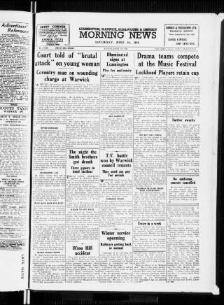 cover page of Leamington, Warwick, Kenilworth & District Daily Circular published on June 18, 1955