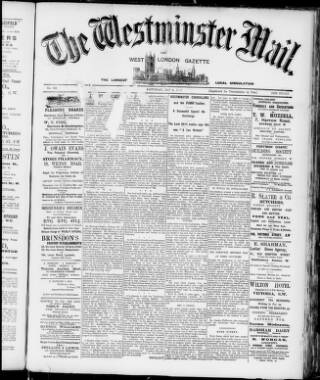 cover page of Westminster Mail published on May 4, 1907