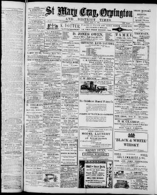 cover page of St. Mary Cray, Orpington & District Times published on June 18, 1909