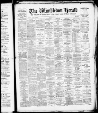 cover page of Wimbledon Herald published on June 18, 1904