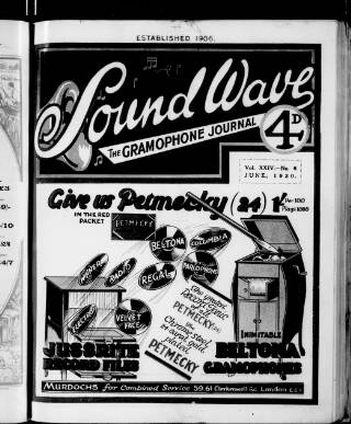 cover page of Sound Wave published on June 1, 1930