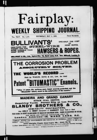cover page of Fairplay published on May 4, 1905