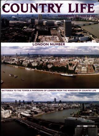 cover page of Country Life published on November 2, 1989