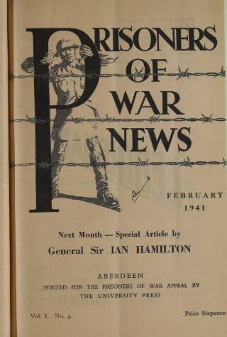 cover page of Prisoners of War News published on February 1, 1941
