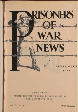 cover page of Prisoners of War News published on September 1, 1941