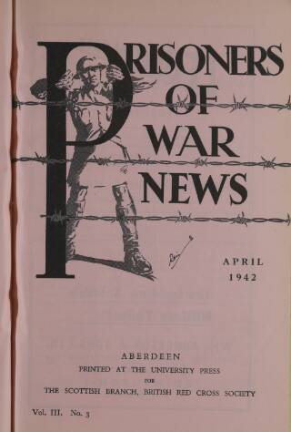 cover page of Prisoners of War News published on April 1, 1942