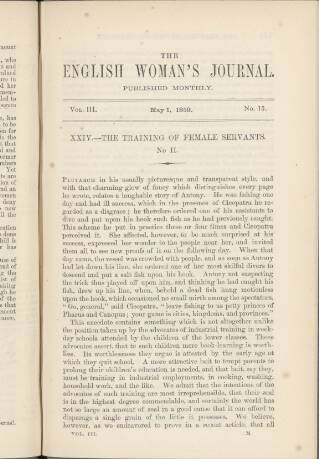 cover page of English Woman's Journal published on May 1, 1859
