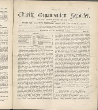 cover page of Charity Organisation Reporter published on November 29, 1883