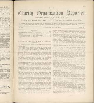 cover page of Charity Organisation Reporter published on June 21, 1884