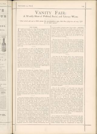 cover page of Vanity Fair published on September 17, 1870