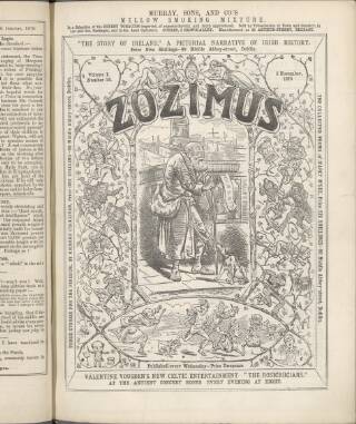 cover page of Zozimus published on November 2, 1870
