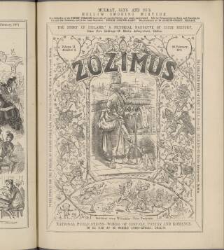 cover page of Zozimus published on February 22, 1871