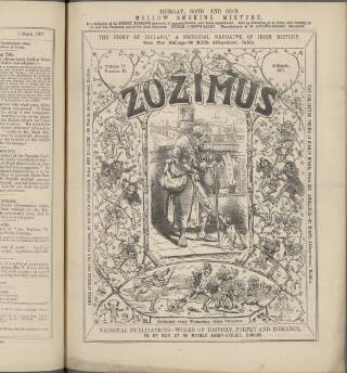 cover page of Zozimus published on March 8, 1871