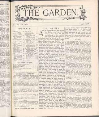 cover page of The Garden published on May 4, 1907