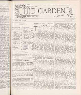 cover page of The Garden published on September 17, 1910