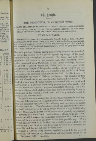 cover page of Local Preachers Magazine published on February 1, 1872