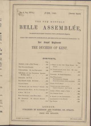 cover page of La Belle Assemblée published on June 1, 1860
