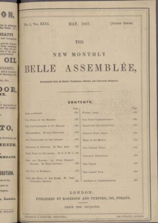 cover page of La Belle Assemblée published on May 1, 1867